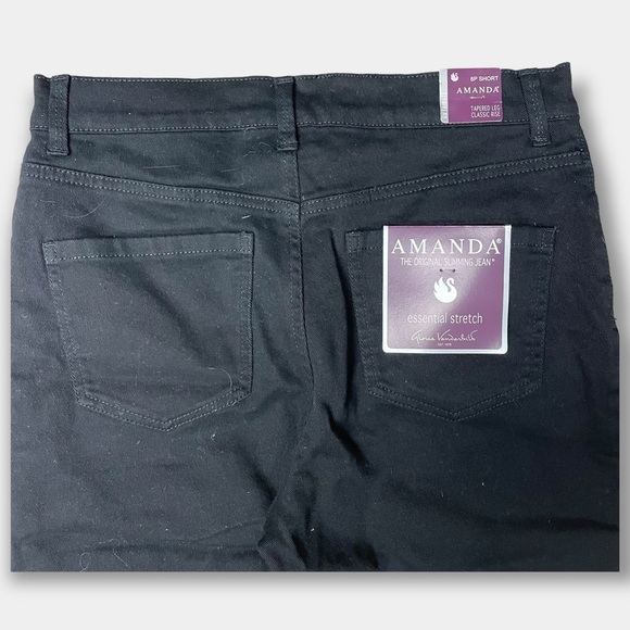 NWT Gloria Vanderbilt Amanda Original Slimming High Jeans Short Black Size 8P - Picture 4 of 8